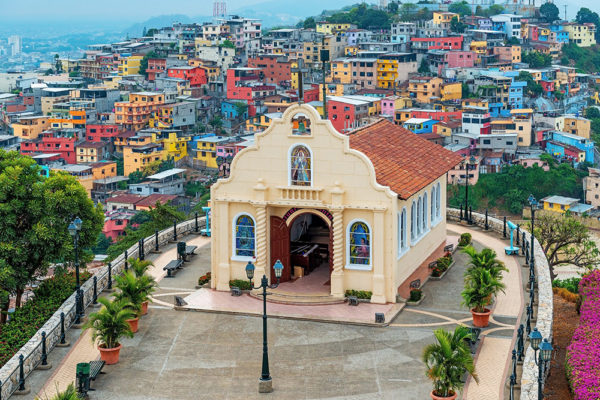 Santa Ana church, view of Las Peñas, Guayaquil, Ecuador