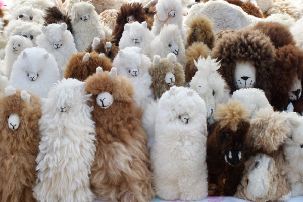 Otavalo market, llama dolls