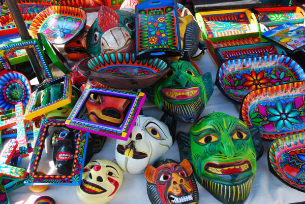Otavalo market animal masks